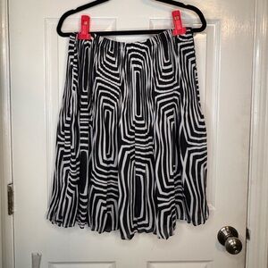 Sunny Leigh Black and White A-Line Skirt